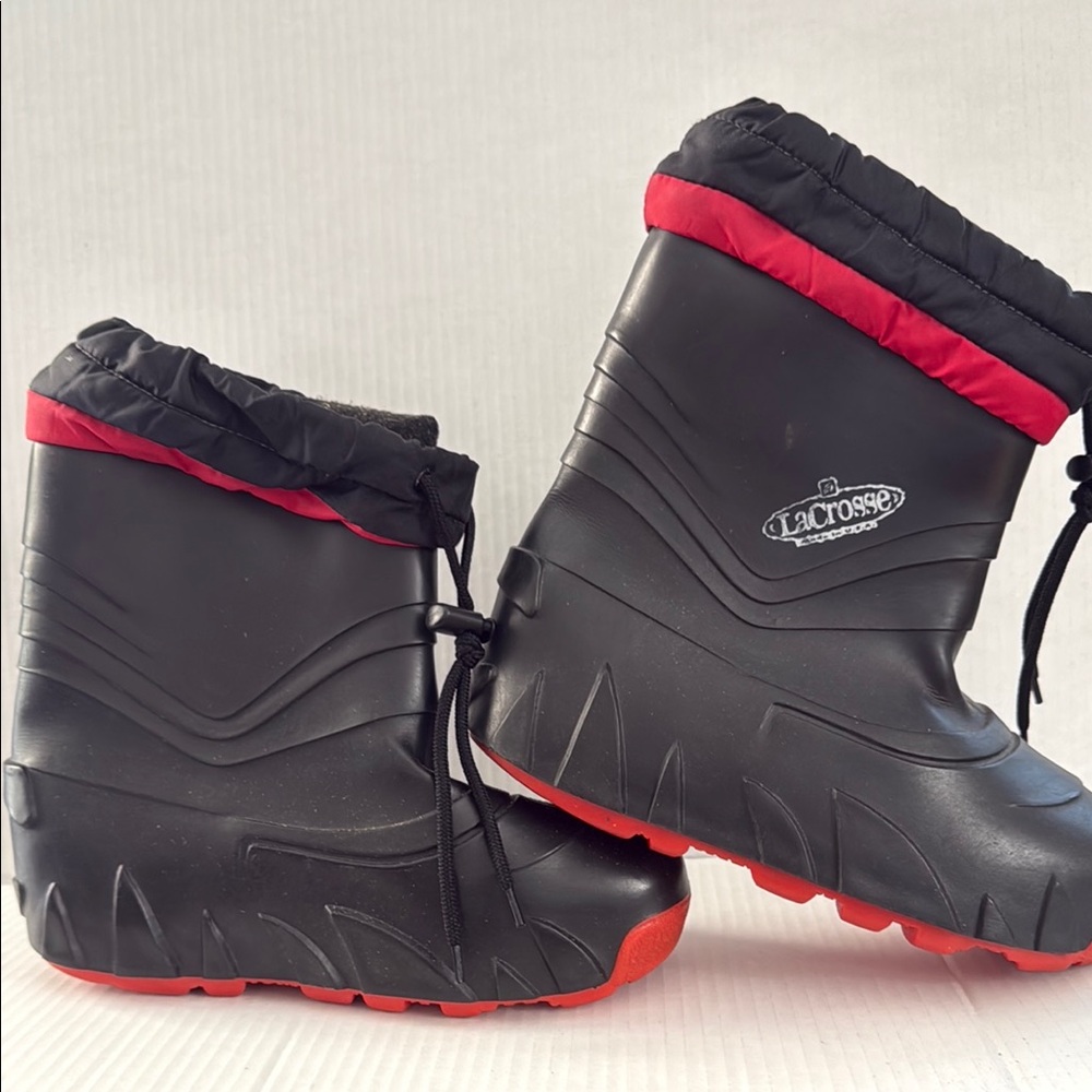 LaCrosse Black and Red Rain & Snow Boots Sleek Design